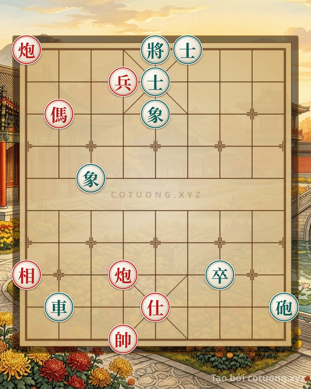 Challenge: Classic Checkmate Trick: When Red's 2 Cannons and Horse Pin the Black Rook-Cannon - Mythical Chess Position #fdd5 - Can you solve it?