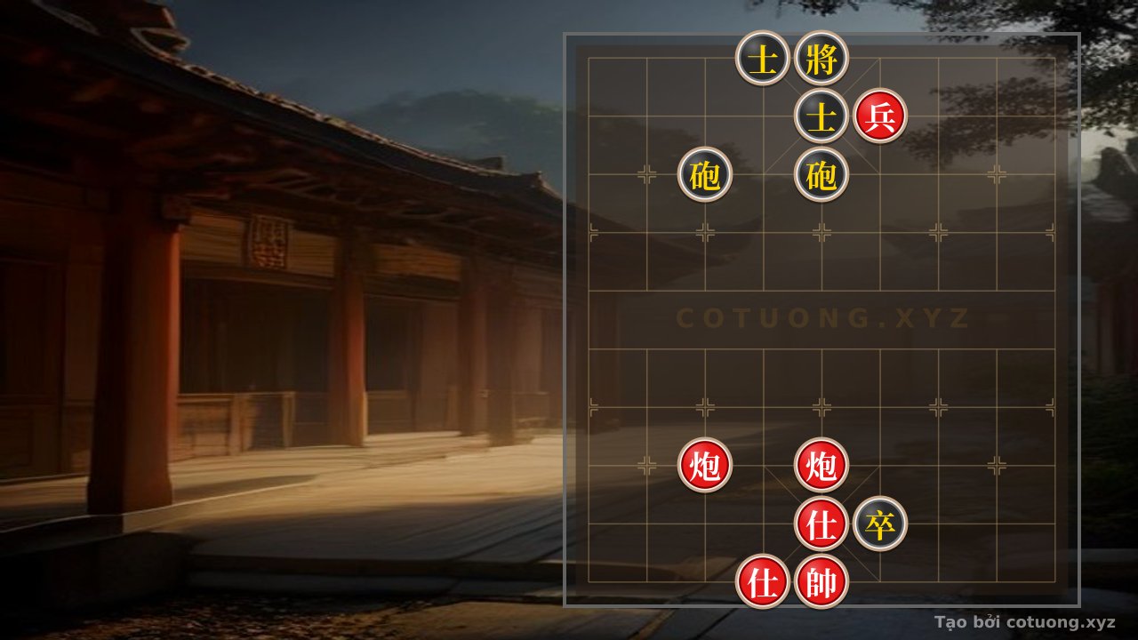 Thế cờ: Red General: Defensive Tactics Against the Black Cannon - Basic Chessboard Analysis — Cờ Tướng Online