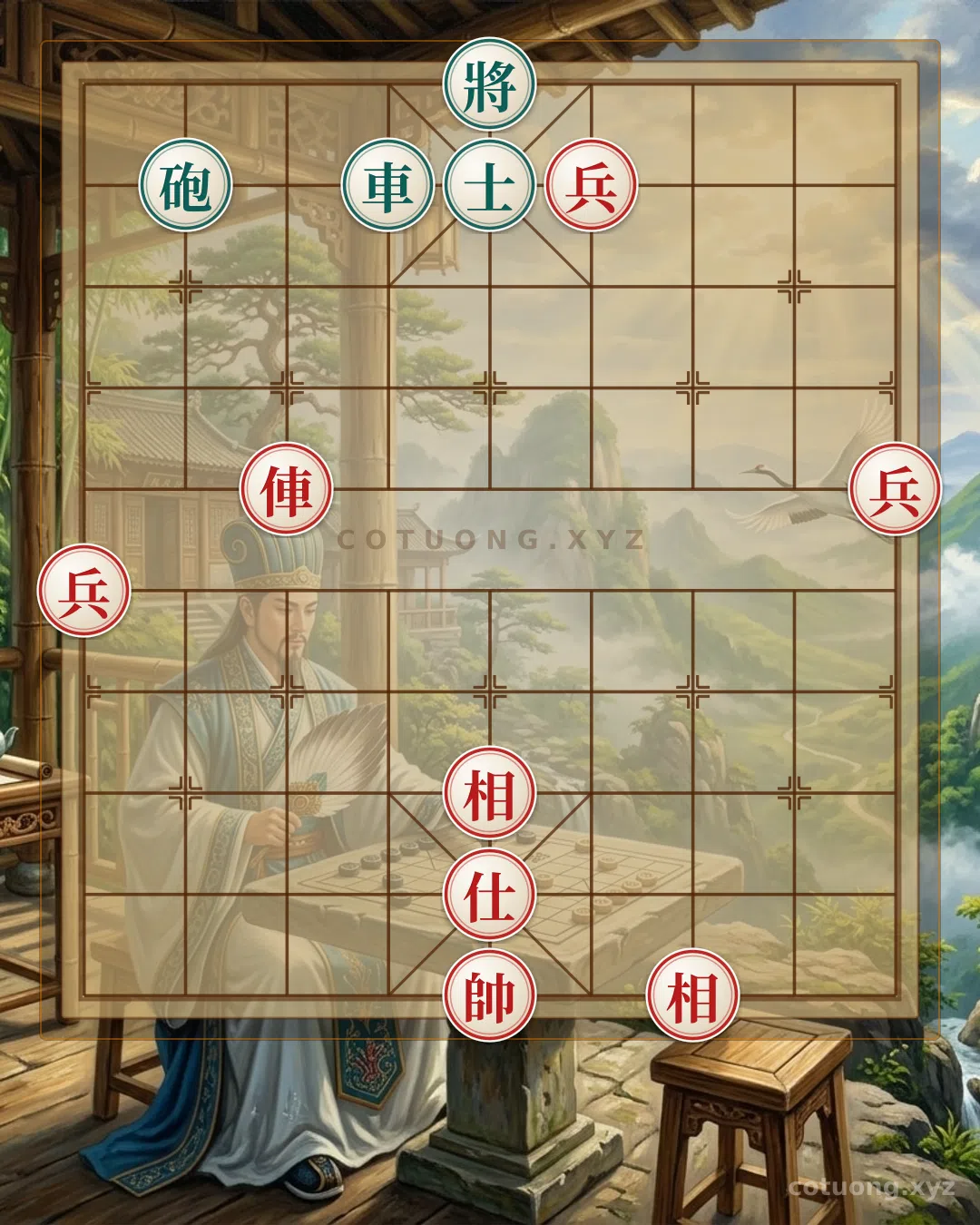 Thế cờ: Xiangqi Mastery: How the Red Rook Crushes the Black Cannon and Advisor in a Blink - A Simple Yet Deadly Strategy — Cờ Tướng Online