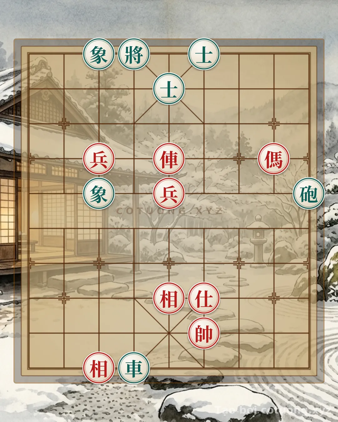 Challenge: The Red Army's Dangerous Formation: Black Rook on File 4 and Black Cannon on File 9 - A Brutal Strategy Like the Battle of Xichibi - Can you solve it?