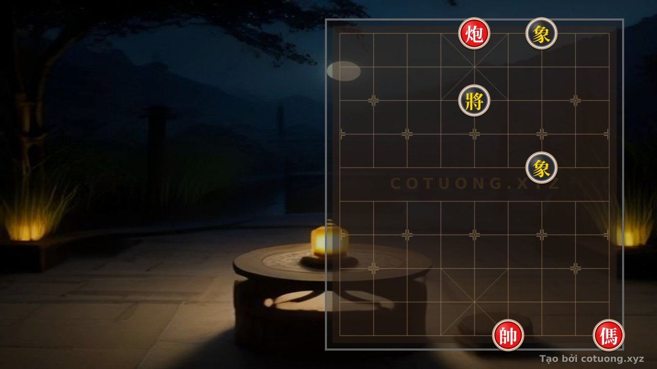Thế cờ: Red Cannon's Piercing Strike: A Bold Counterattack Strategy for Red in a Precarious Position — Cờ Tướng Online