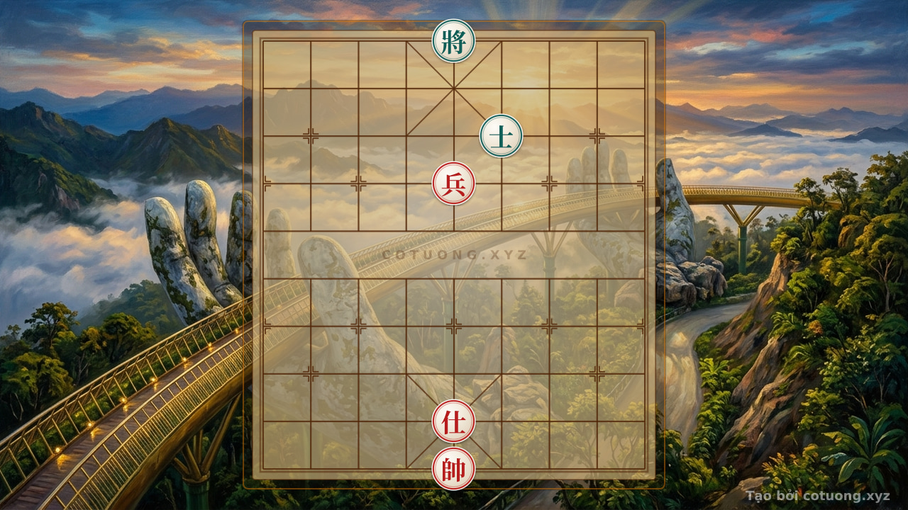 Thế cờ: Defensive Counterattack Strategy in the Red General on File 5 - Black Advisor on File 6 — Cờ Tướng Online