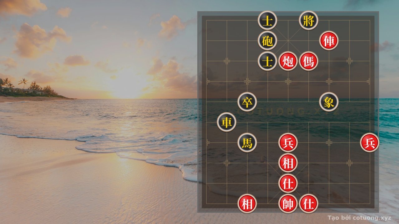 Thế cờ: Classic Tactics: Red's Chariot, Cannon, and Horse Crush Black's Two Pawns - Lessons from the Battle of Red Cliffs Xiangqi Game — Cờ Tướng Online