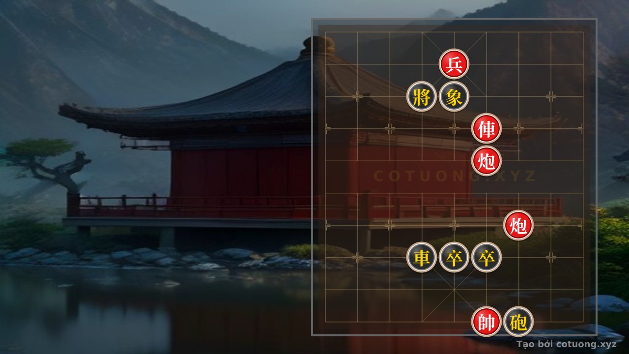 Thế cờ: Xiangqi Position Analysis: Red's Double Cannon Strategy in Cross-Fire — Cờ Tướng Online