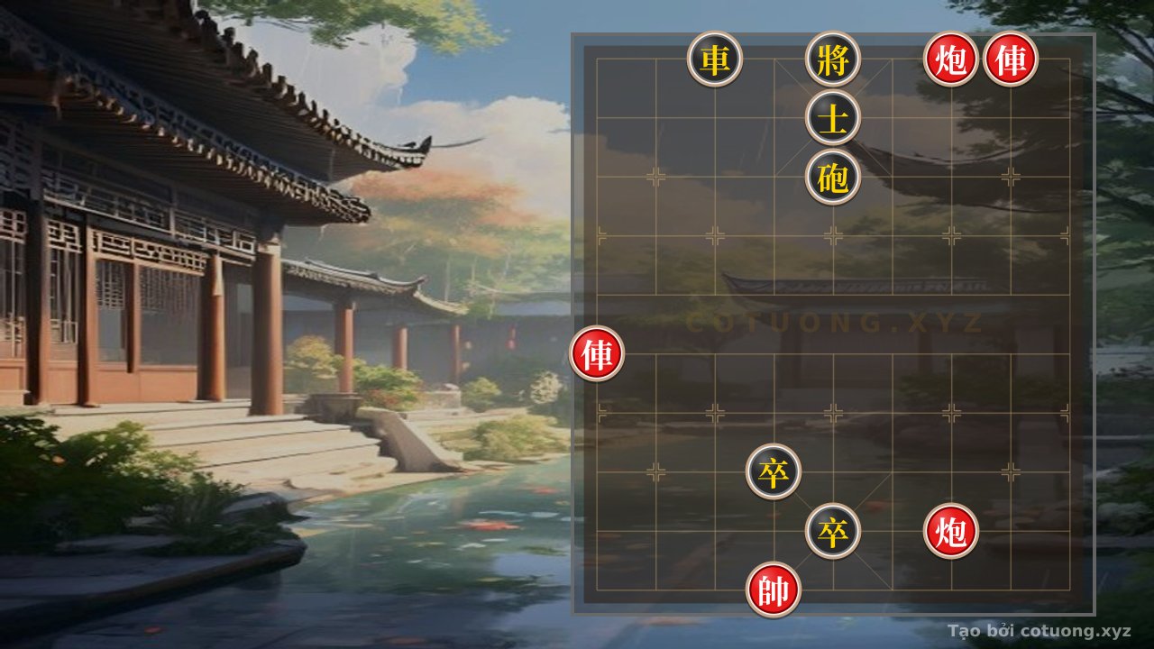 Thế cờ: Master's Secret: 2Rooks 2Cannons vs Rook Cannon 2Pawns 2Advisors - Winning Xiangqi in 5 Moves — Cờ Tướng Online