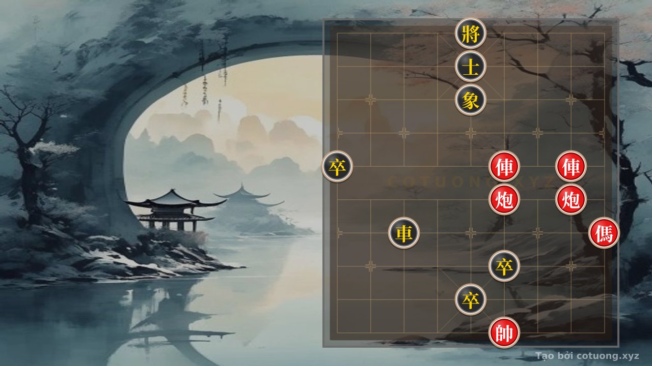Thế cờ: The Secret of the Double Rook Cannon: The Deadly Trap in the Unusual Chessboard That Caught the Black General Off Guard — Cờ Tướng Online