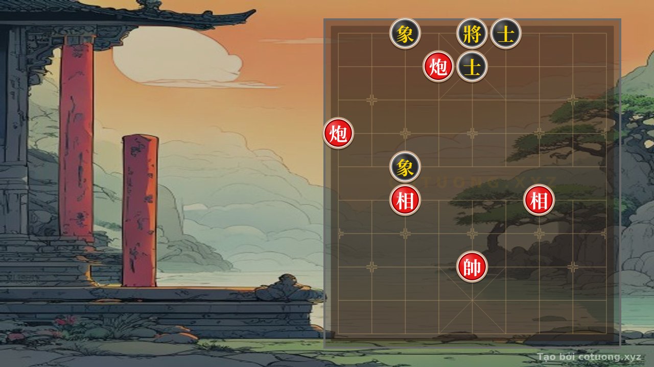 Thế cờ: Red Cannon Lone 6, Black Chariot Threatens Row 6: Red's Chaotic Storm Overwhelms Black — Cờ Tướng Online