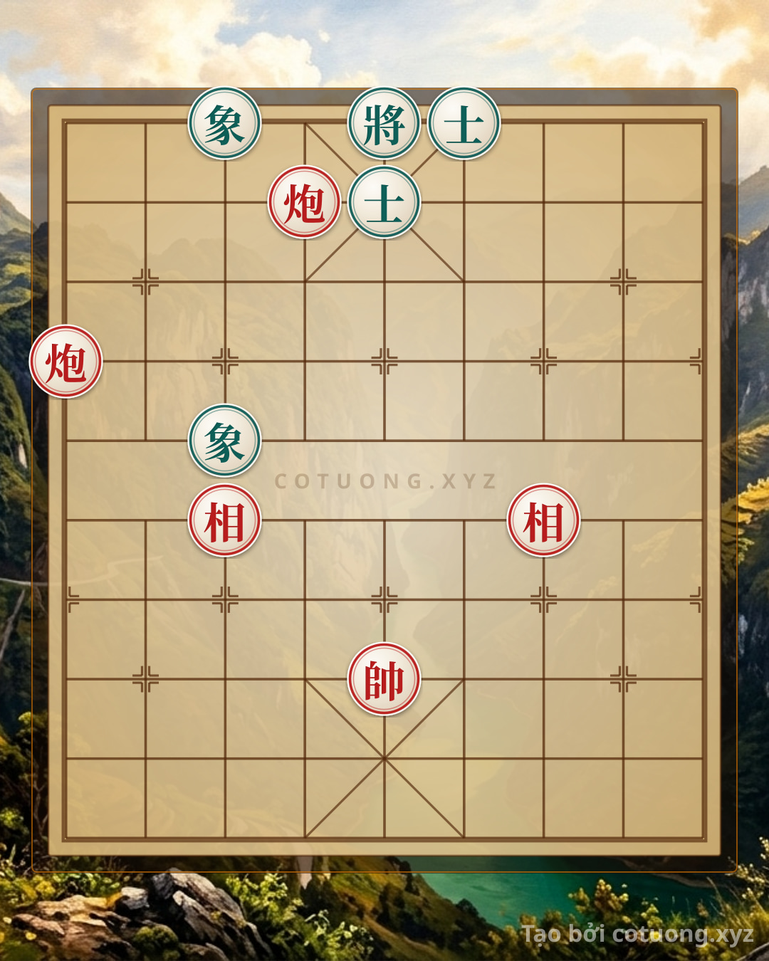 Challenge: Red Cannon Lone 6, Black Chariot Threatens Row 6: Red's Chaotic Storm Overwhelms Black - Can you solve it?