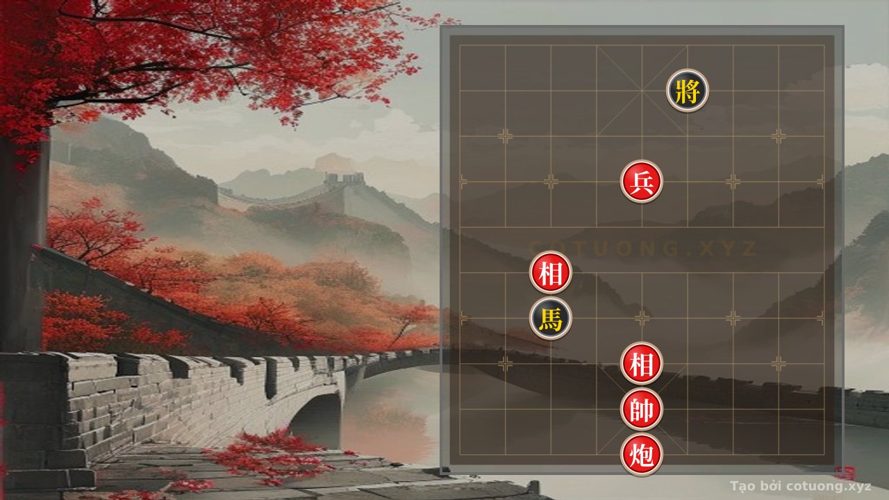 Thế cờ: The 'Empty Cannon' Trick in the 8/10 Formation: A Deadly Trap for the Black Horse — Cờ Tướng Online