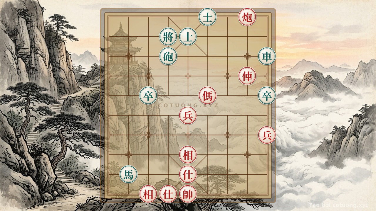 Thế cờ: The Ultimate Xiangqi Strategy: The Sorrowful Move of the Red Rook-Cannon-Horse That Turns Against the Black Rook-Cannon-Horse - What Trap is Lurking? — Cờ Tướng Online