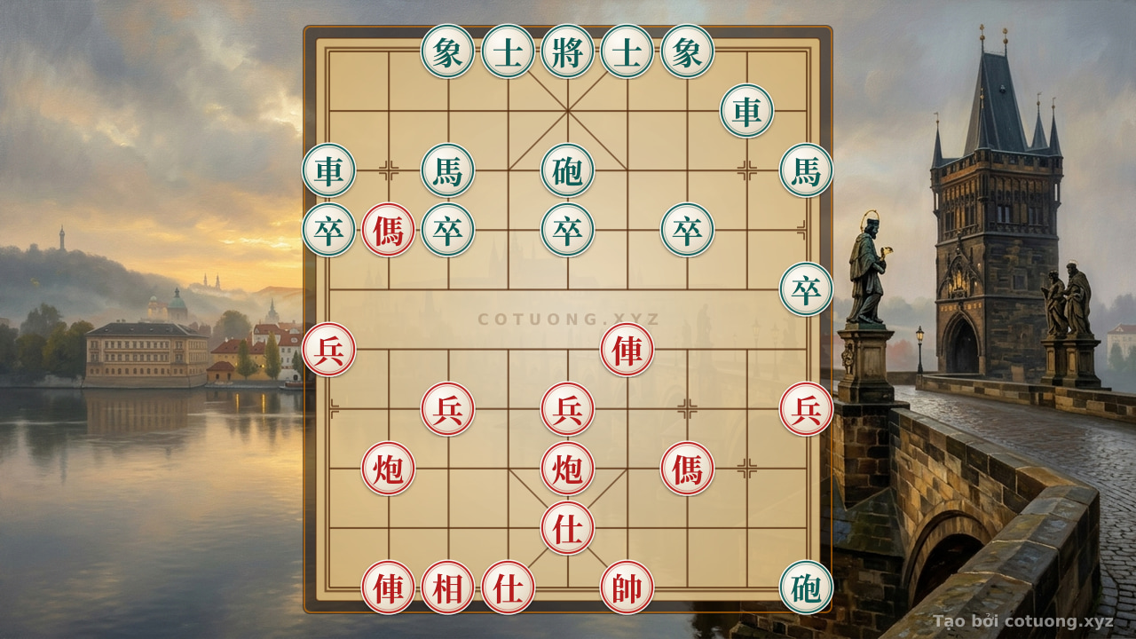 Thế cờ: Xiangqi: The Art of Defensive Counterattack Against the Black's Aggressive Strike — Cờ Tướng Online
