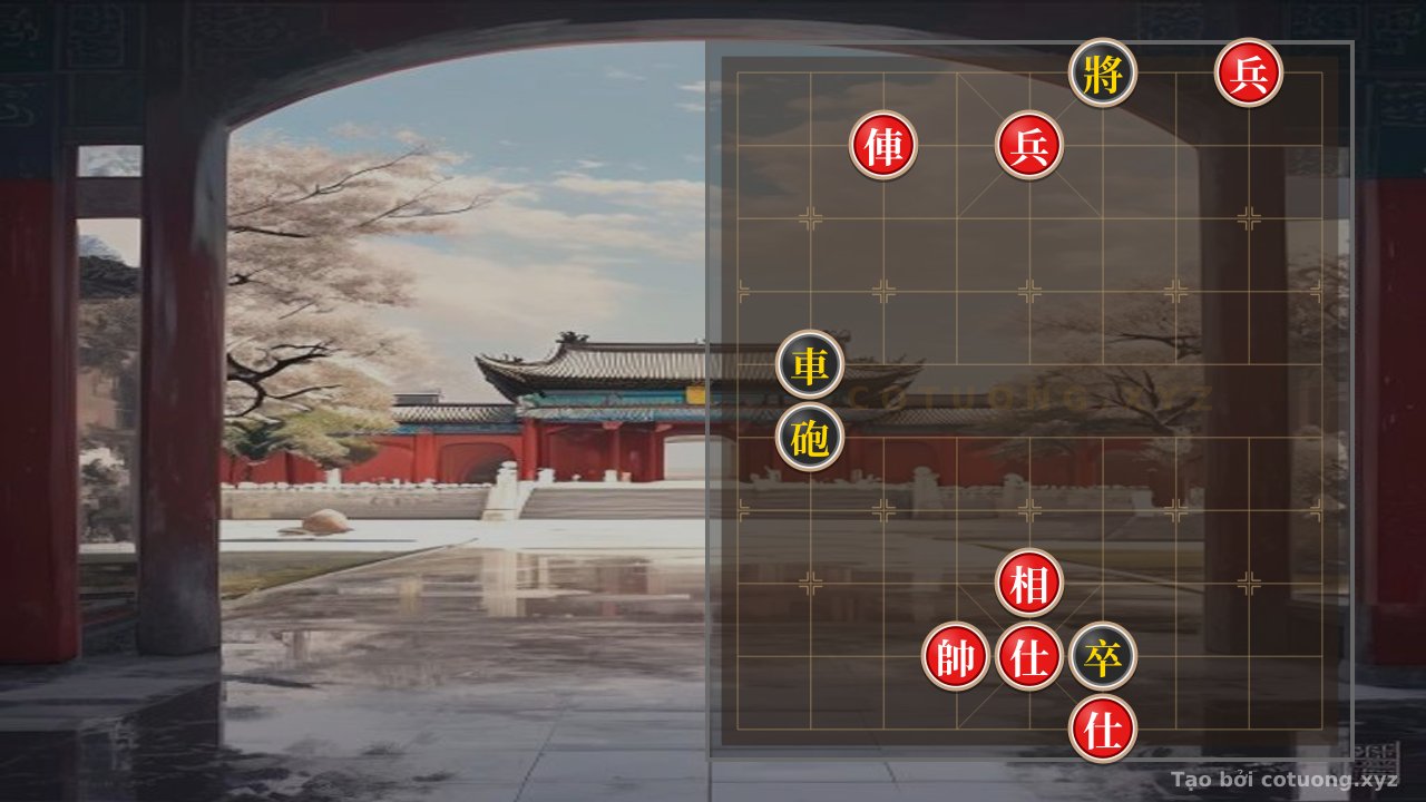 Thế cờ: Black's Refined Defense: Black Rook on File 2 Leads, Black Cannon on File 2 Waits for Opportunity — Cờ Tướng Online