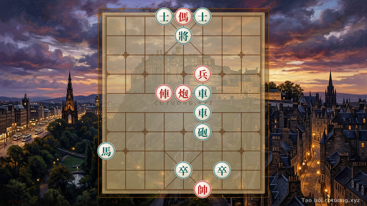 Thế cờ: Unique Rook Cannon Horse Checkmate Strategy: Destroying 2 Black Rooks in the Classic Double Cannon Formation — Cờ Tướng Online
