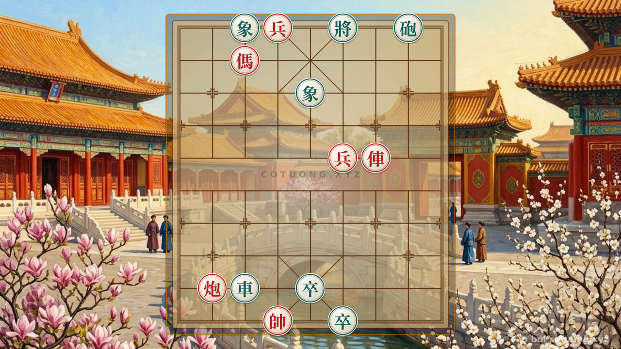 Thế cờ: Xiangqi Winning Strategy: Red Cannon Spin with Black Chariot on File 3 — Cờ Tướng Online