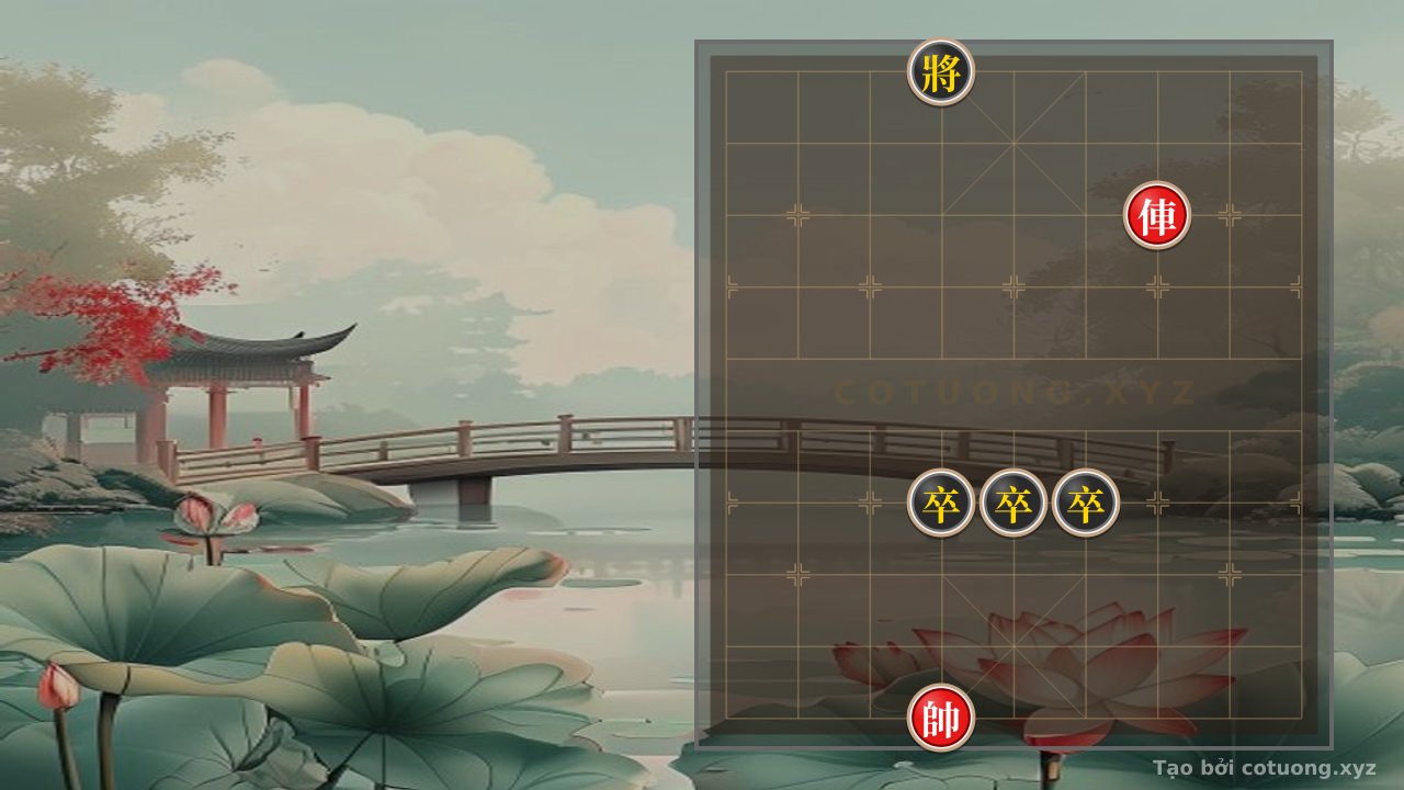 Thế cờ: The Hidden Strategy of Black General 3 Pawns vs Red Chariot-General: 
