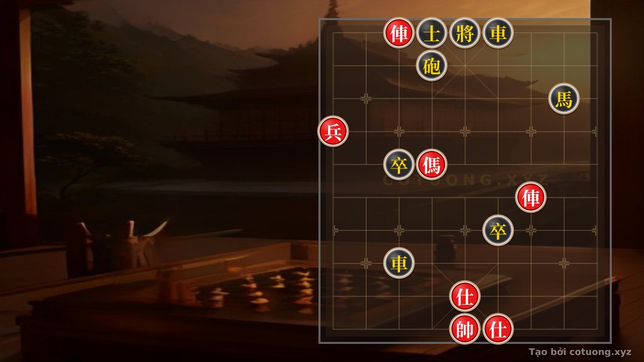 Thế cờ: Quick Checkmate with Rook Check: Optimal Strategy for Red in the General's Face-to-Face Position — Cờ Tướng Online