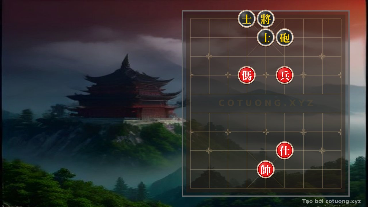 Thế cờ: Thế Cờ Tướng Hiểm Ác: Đỏ Phản Công Mạnh Mẽ, Đen Bị Dồn Ép Trong Góc Chết — Cờ Tướng Online