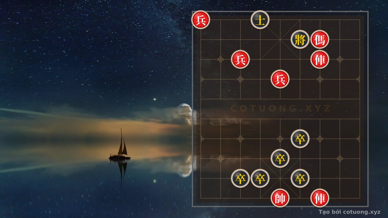 Thế cờ: The Tragic Move: How the Red Chariot and Horse Checkmate the Five Black Pawns in Xiangqi — Cờ Tướng Online