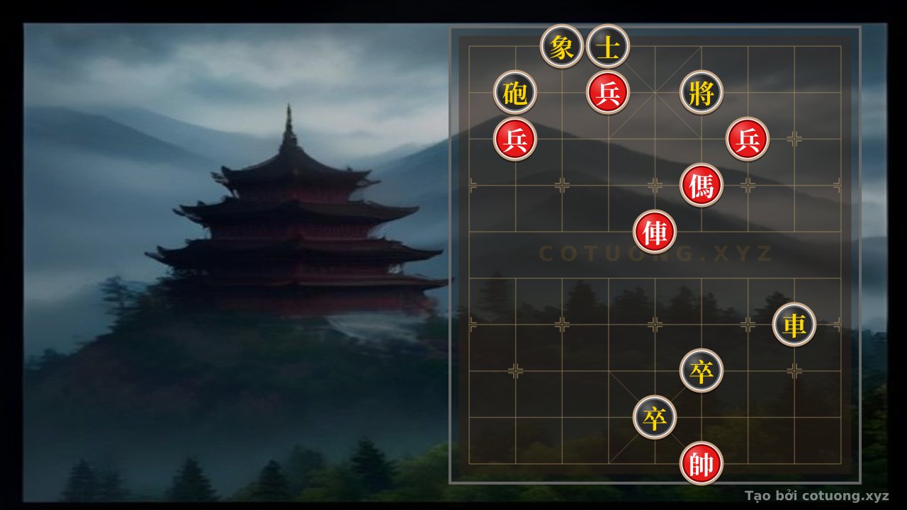 Thế cờ: Xiangqi: The Red Chariot's Sudden Strike on File 5 Rank 6 - Decoding the Super Difficult Formation — Cờ Tướng Online