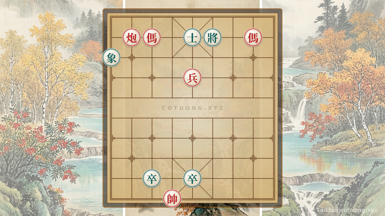 Thế cờ: Red Cannon on File 8: 