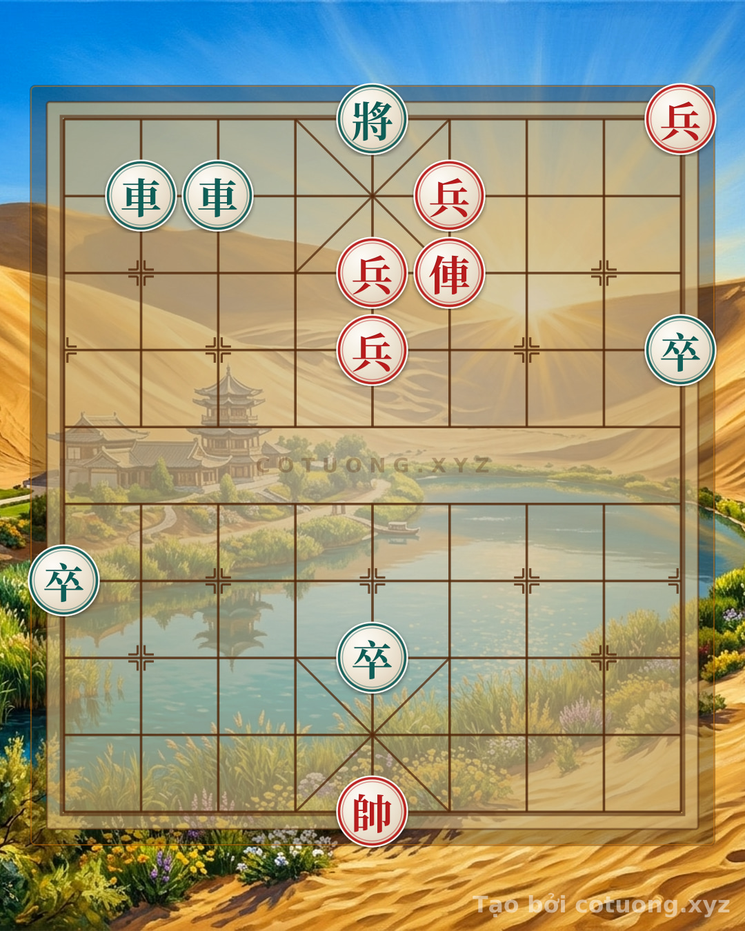 Challenge: Xiangqi Master's Secret: The Single Chariot vs. Double Chariots with Four Pawns - When Counterattack Meets Peak Defense - Can you solve it?
