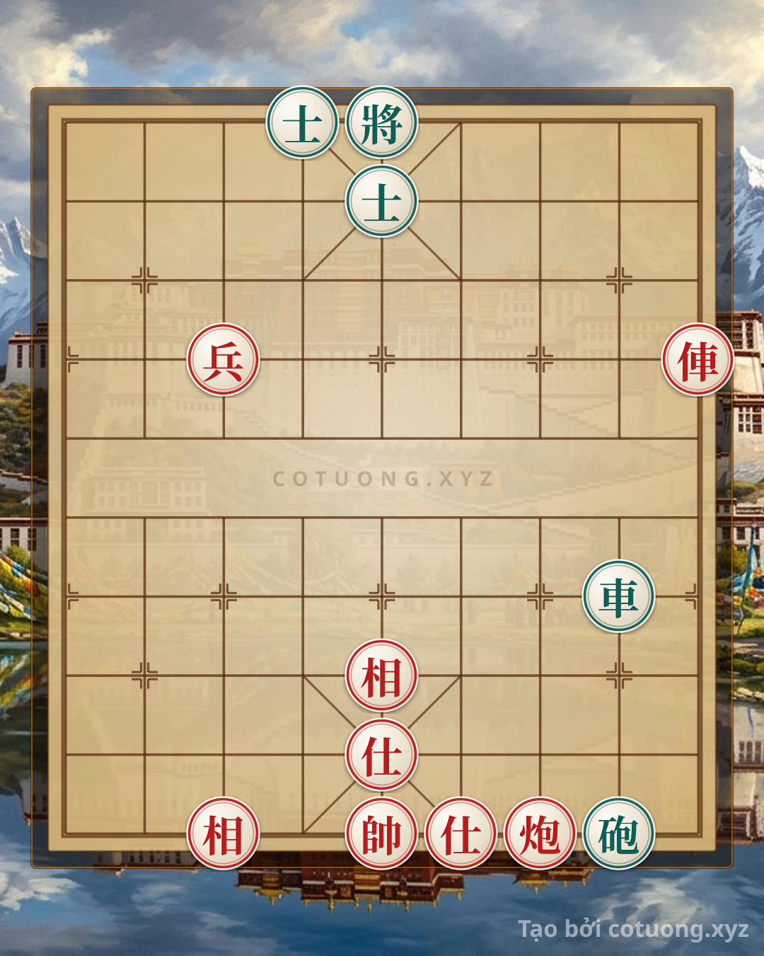 Challenge: Xiangqi Board 7/10: Black Cannon on File 8, Black Chariot on File 8 - Tactical Formation with Dangerous Traps - Can you solve it?