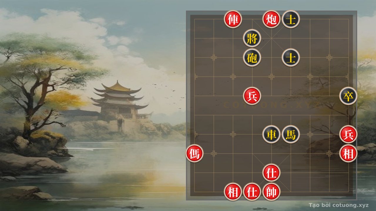 Thế cờ: Red Cannon Direct Attack on File 5: Ruthless Tactics in Self-Arranged Xiangqi — Cờ Tướng Online