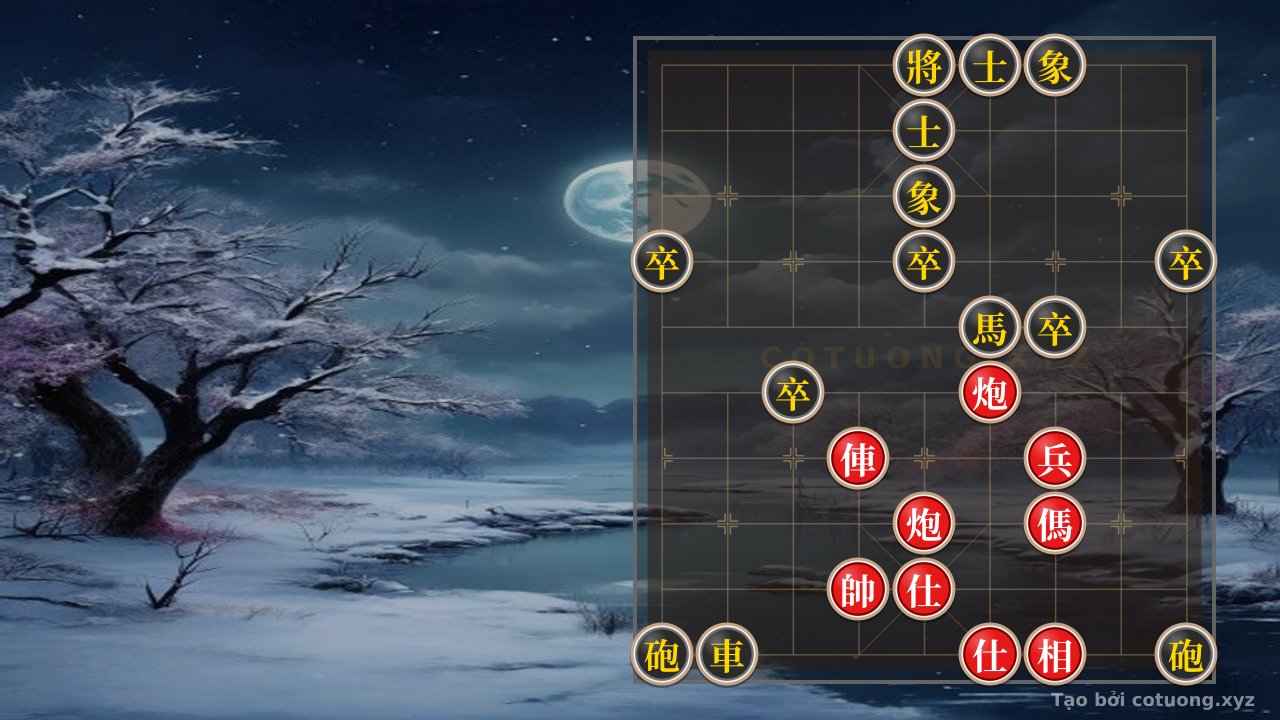 Thế cờ: Art of Xiangqi: Rook 2Cannons Horse Chariot 2Advisors Elephants Checkmate - Winning Strategy — Cờ Tướng Online