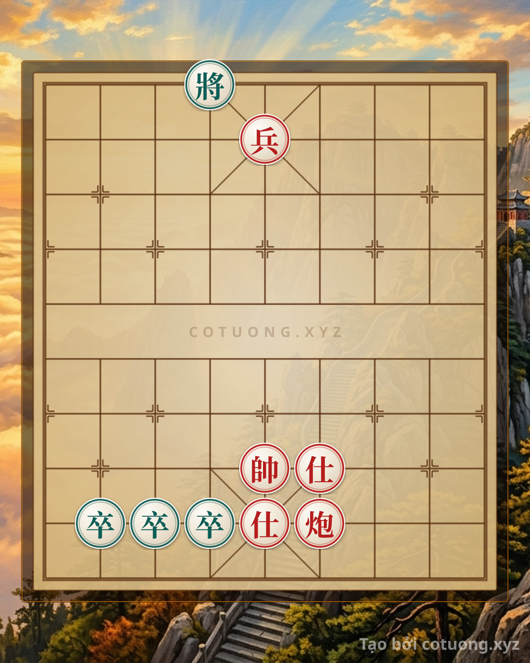 Challenge: Red General's Position: Empty Cannon - Killing Black Pawns at File 4 Rank 2 - Can you solve it?