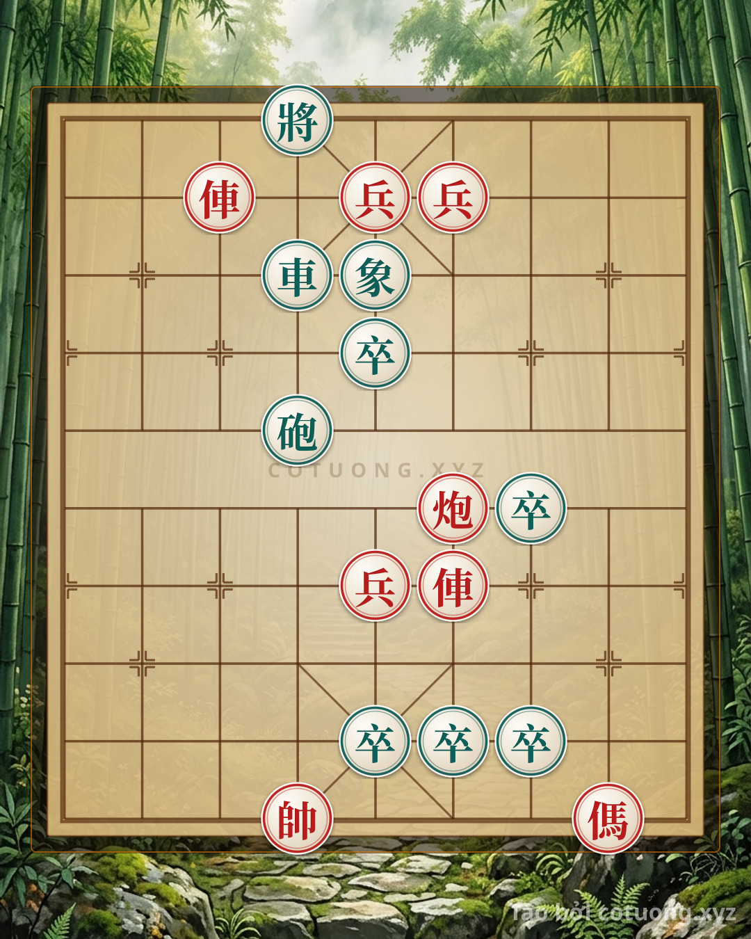 Challenge: Defensive Counterattack Strategy: Neutralizing the Red Chariot's Attack on File 7, Rank 9 in the General's Gambit - Can you solve it?