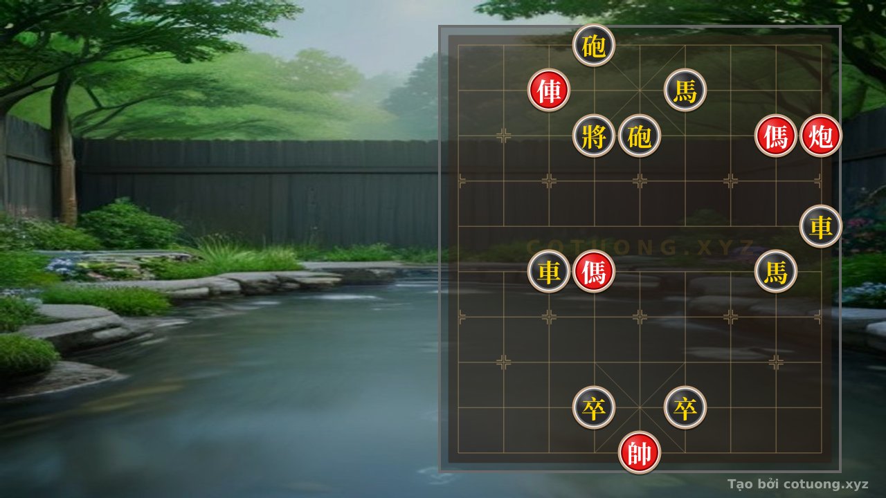 Thế cờ: Black Horse Interlocking Legs: Optimal Checkmate Strategy for the Red Army — Cờ Tướng Online