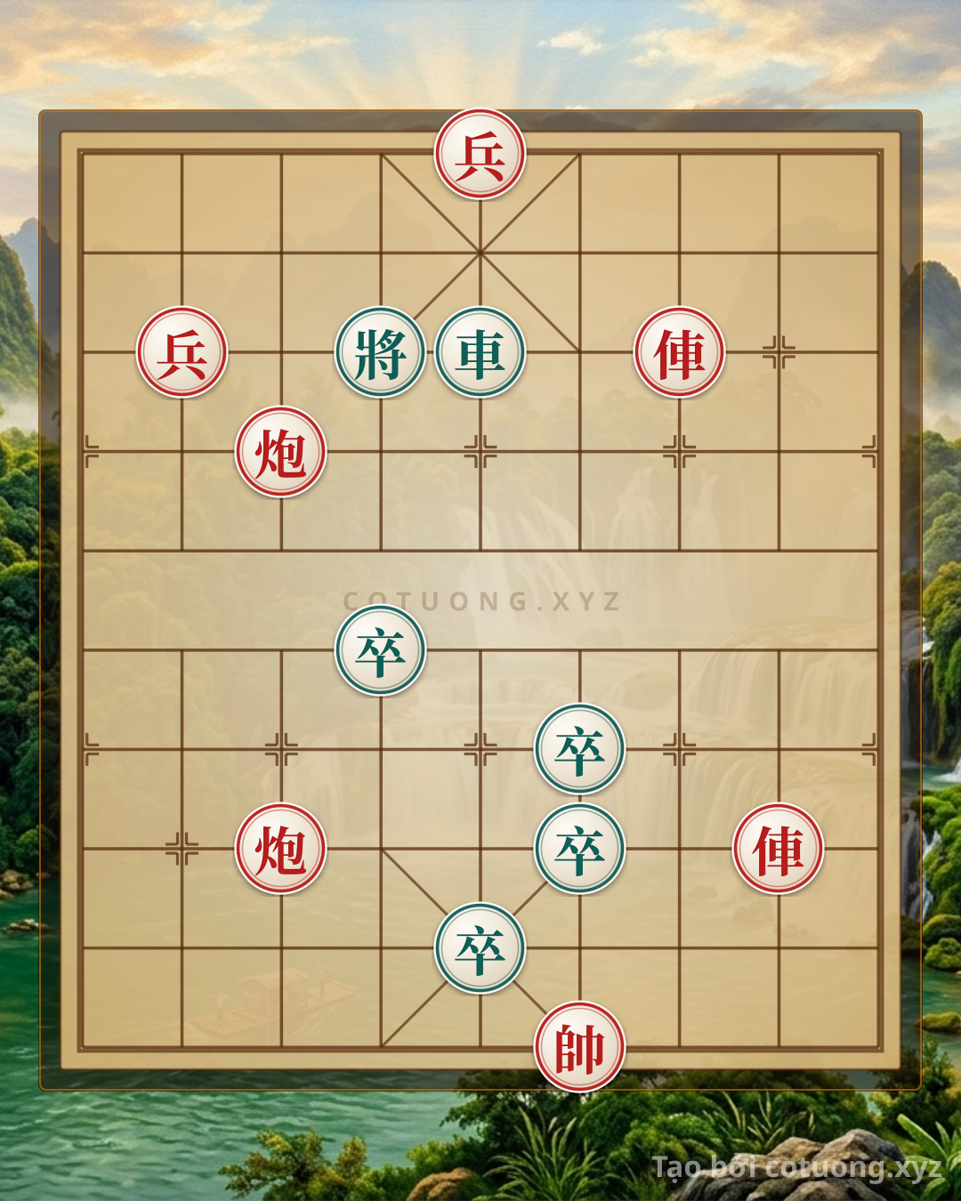 Challenge: Song xa pháo giáp công đoạt tướng - Can you solve it?