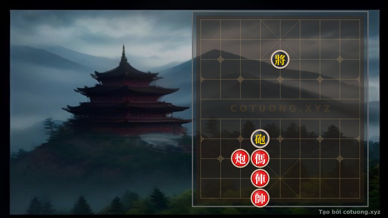 Thế cờ: Xiangqi: Red's Tactical Victory in the Double Horse Face-to-Face Formation — Cờ Tướng Online