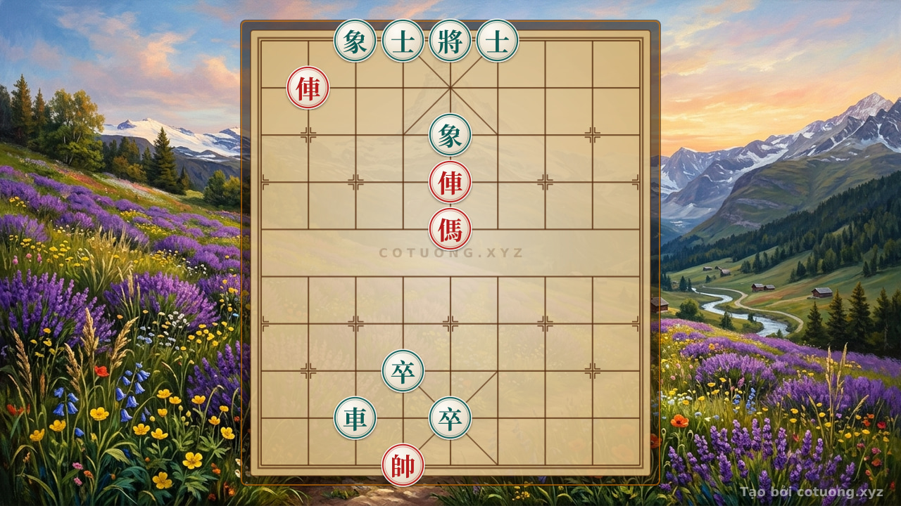 Thế cờ: Xiangqi: Red Chariot Escapes from Siege, Breaks Black's Strategy — Cờ Tướng Online