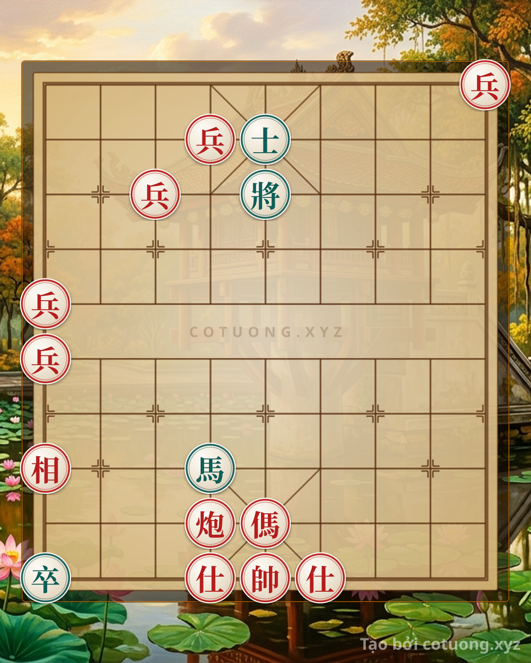 Challenge: Xiangqi: Mastering the Ancient 'Xich Bi' Formation - Red Strategy - Can you solve it?