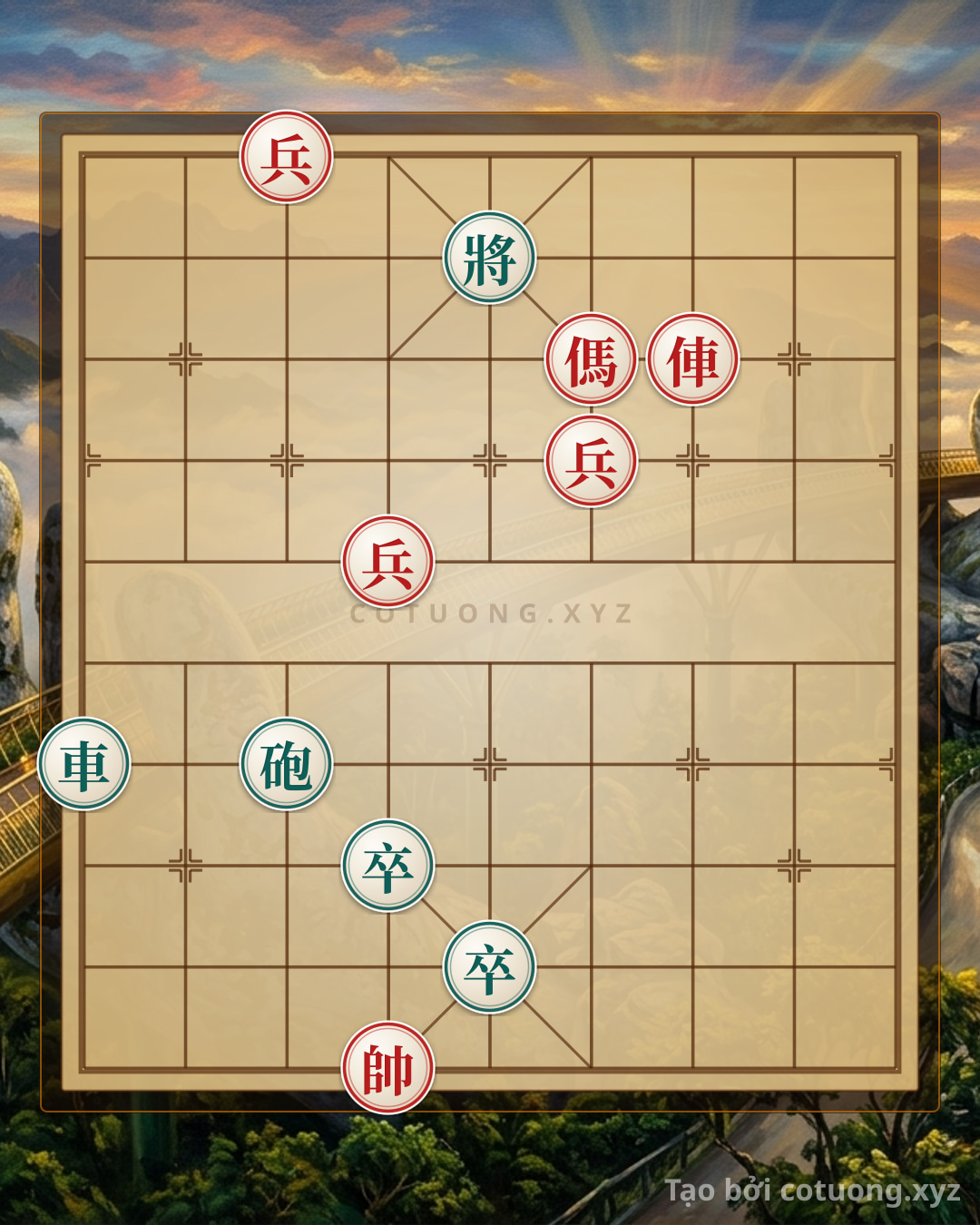 Challenge: Red General Exposed on the 7th Rank, 10th File: 