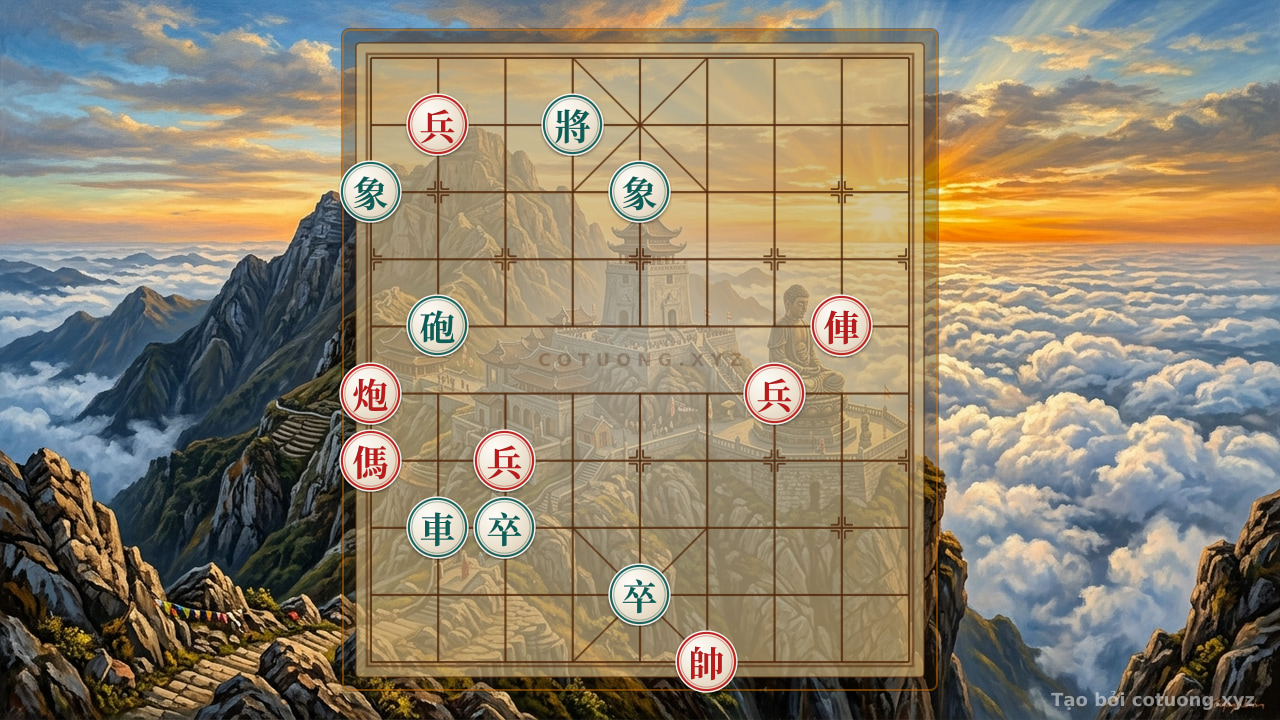 Thế cờ: Red General's 'Awakening' Against Black: What Will the 'Red Pawn on File 8 vs. Black General on File 4' Situation Become? (Detailed Guide for Beginners) — Cờ Tướng Online
