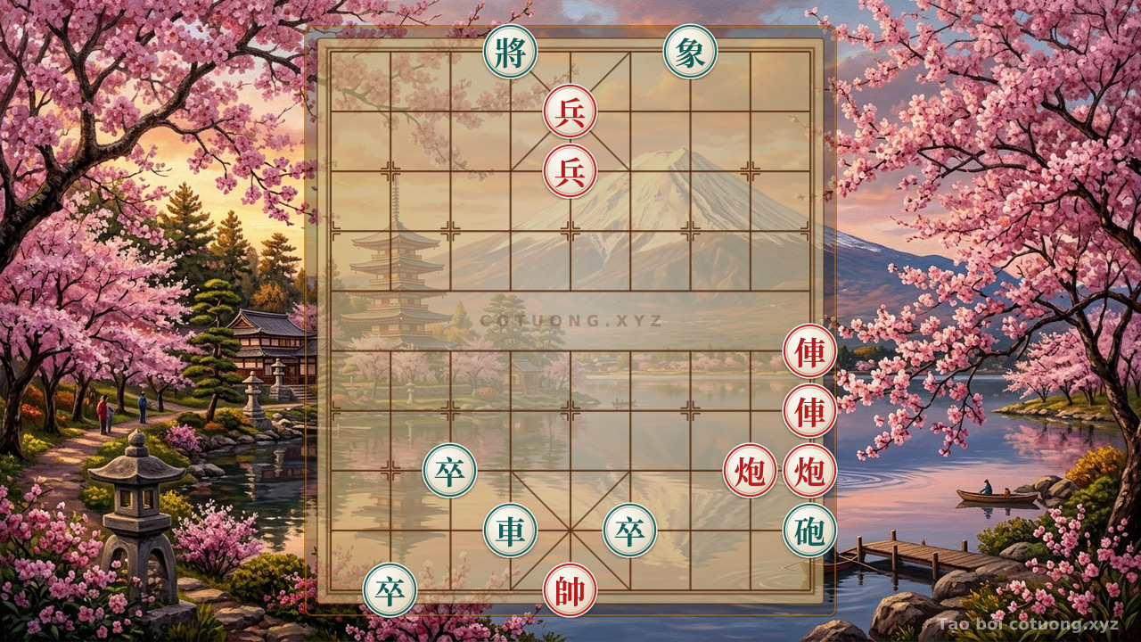Thế cờ: The Difficult Xiangqi Formation: 2 Rooks, 2 Cannons, and 2 Pawns vs. Rook, Cannon, and Elephant - Survival Tips for Red — Cờ Tướng Online