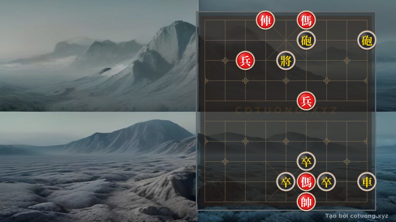 Thế cờ: Black General's Defensive Trap: The Deadly Pitfall and the Sorrowful Counterattack — Cờ Tướng Online