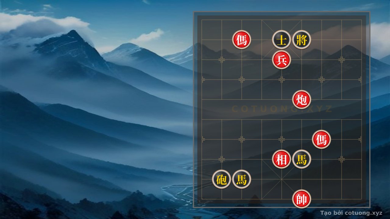 Thế cờ: Xiangqi (Chinese Chess): Red Cannon and Rook Trap Against Black Cannon and Two Horses - The Sorrowful Move — Cờ Tướng Online