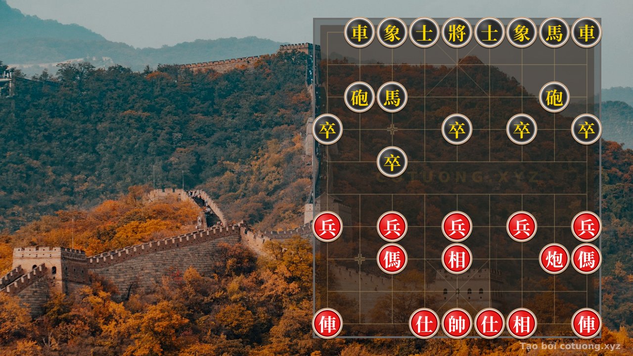 Thế cờ: Xiangqi: Mistake with the Black Rook Leads to a Crushing Checkmate - A Brutal Sacrifice Strategy — Cờ Tướng Online