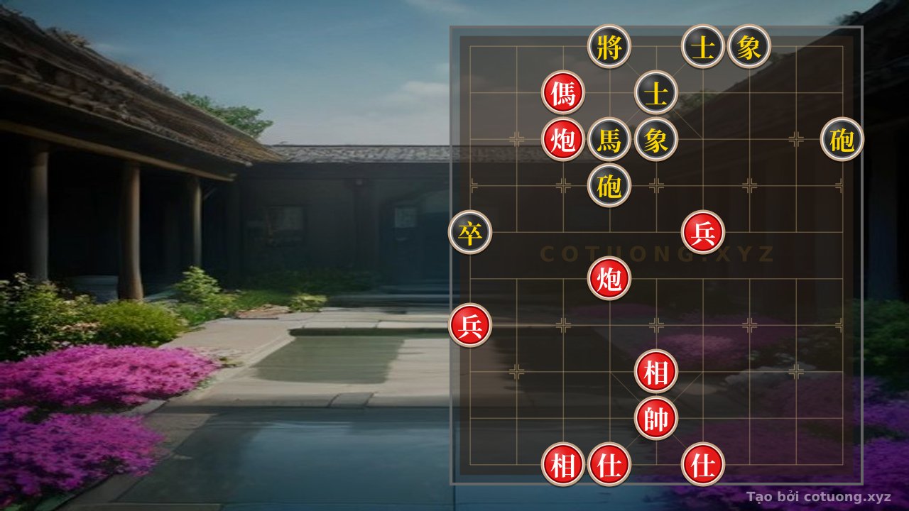 Thế cờ: Red Strategy: Attack like a thunderbolt, Defend like a tiger's den - Xiangqi Level 1/10 — Cờ Tướng Online