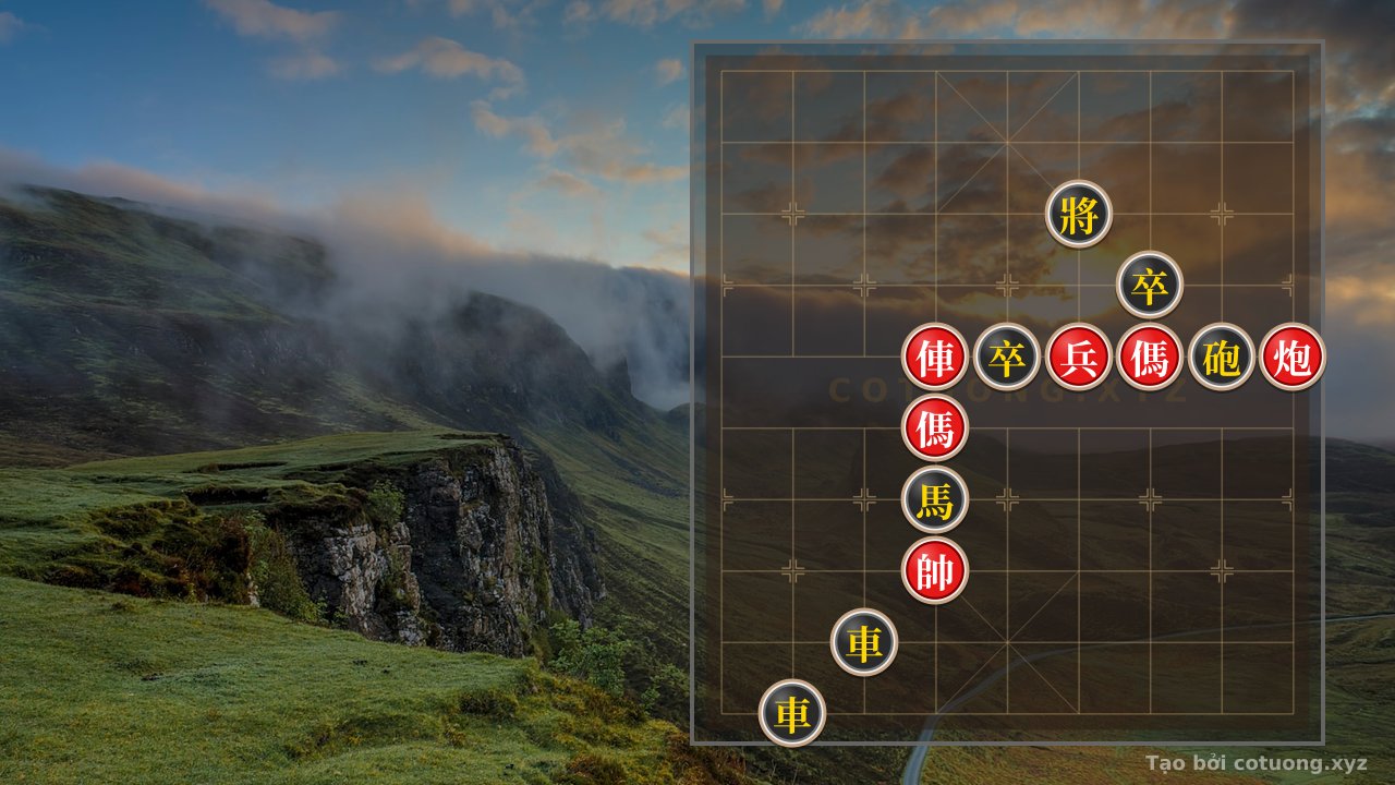 Thế cờ: Xiangqi Super Difficult: Red's Strategy Against Black's Elephant on the First Rank — Cờ Tướng Online