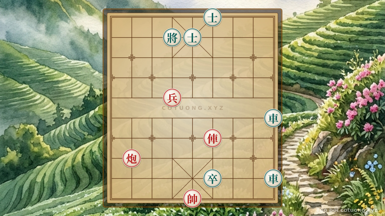Thế cờ: Mastering the Strategy: Red Rook on File 4, Rank 4 and Red Cannon on File 8, Rank 3 in Xiangqi — Cờ Tướng Online