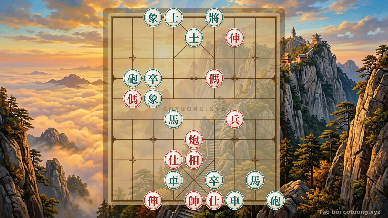 Thế cờ: The Mystical Chess Formation: Decoding the Red-Black Strategy — Cờ Tướng Online