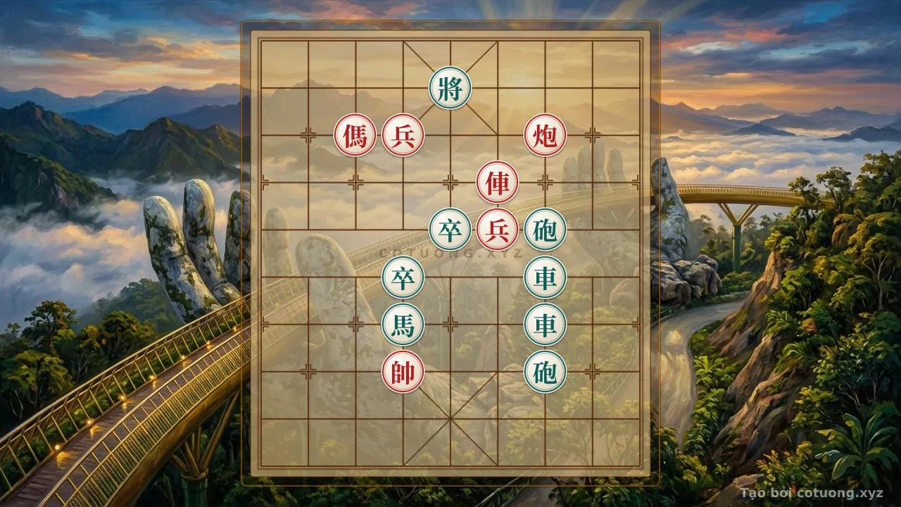 Thế cờ: Red vs. Hole: Blue Horse Like Clouds, Black Elephant Like Glass – The Divine Lesson from the '5 Pawns One Chariot' Battle — Cờ Tướng Online