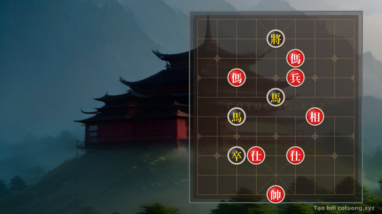 Thế cờ: Xiangqi (Chinese Chess) Masterpiece: Red Counterattacks Black, Shoots Pawn Straight at the General — Cờ Tướng Online