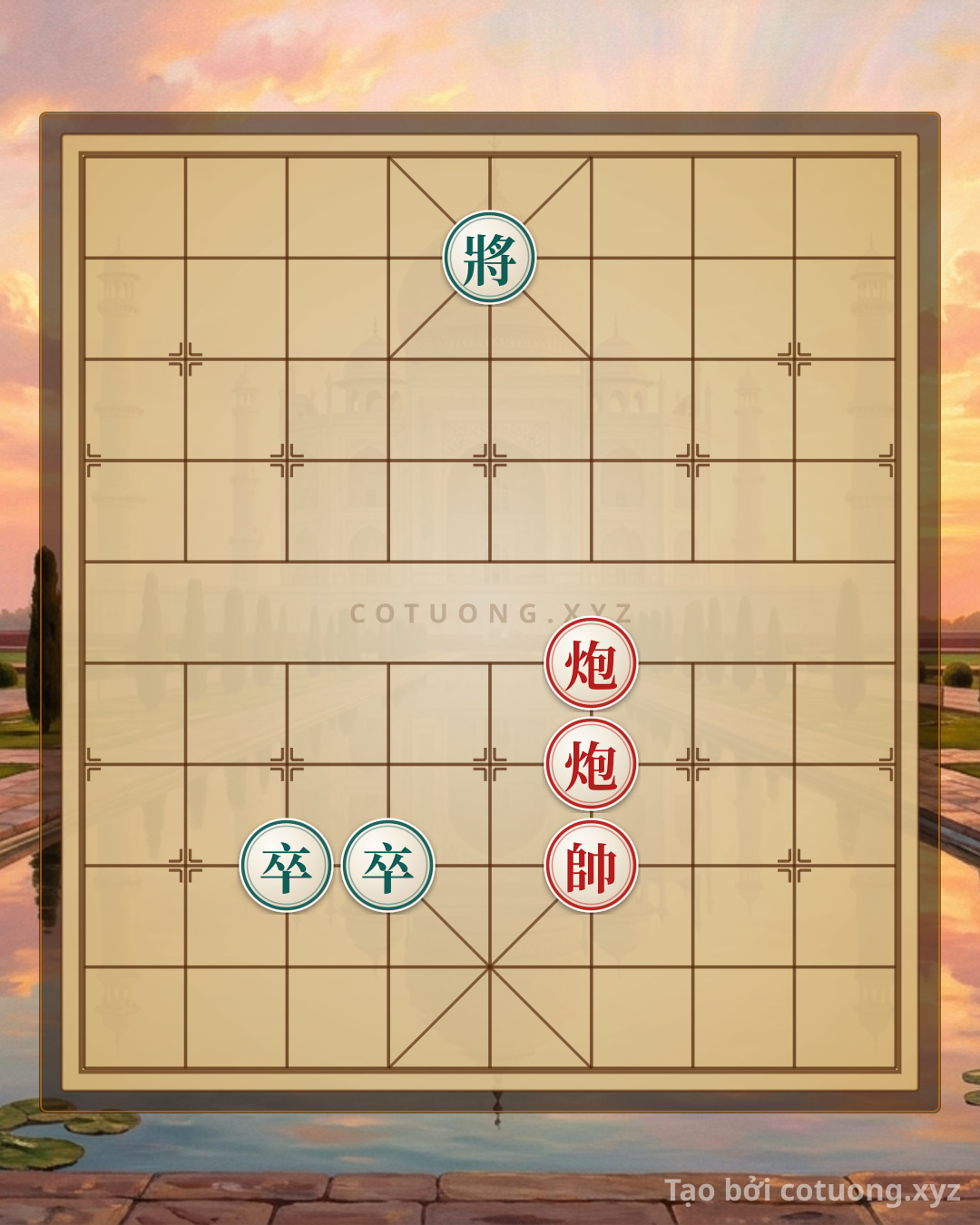 Challenge: Legendary General's Chess: Double Cannon Endgame Trap, Red Wins in One Move - Can you solve it?