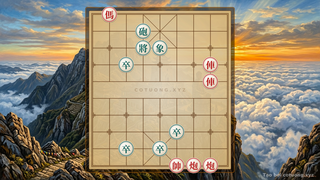 Thế cờ: Xiangqi: The Secret to Defeating the Black Cannon in the 'Red Horse Exposed at 8' Formation - Defensive Tactics — Cờ Tướng Online