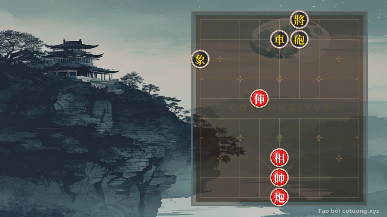 Thế cờ: Unexpected Counterattack: The Red Cannon's Deceptive Strategy Against the Black General in a Perilous Xiangqi Position — Cờ Tướng Online